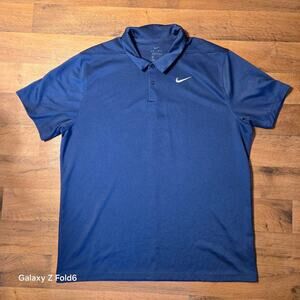 Nike dri fit blue polo shirt size XL